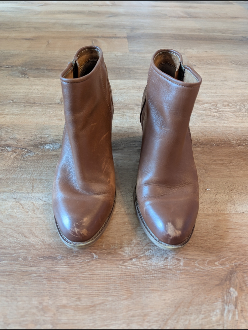 Sofft Brown Leather Ankle Booties